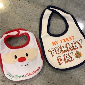 Holiday Firsts Bibs - pair of 2